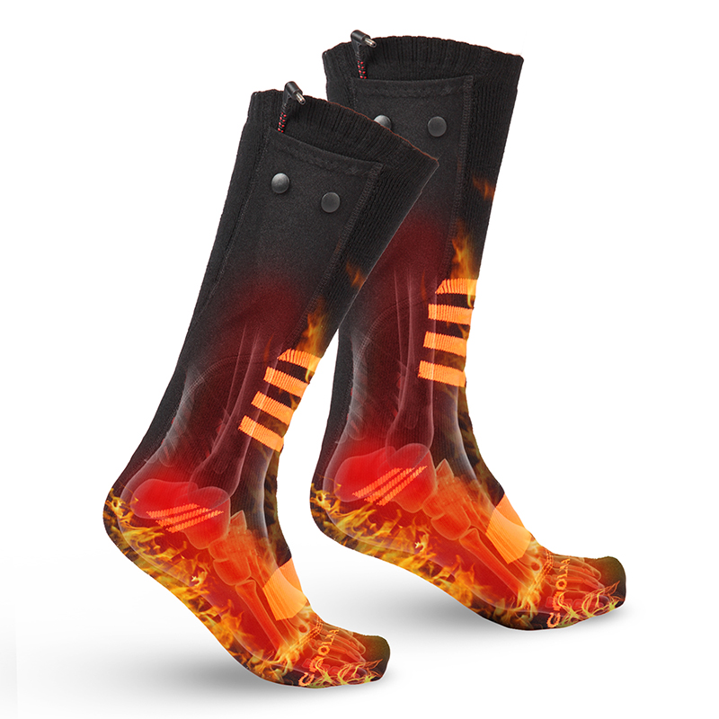 Omyvatelné 7,4 V dobíjecí baterie Elektrické topné ponožky pro zimní venkovní sporty